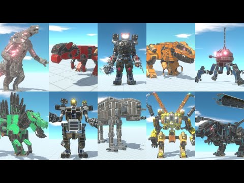 ROBOTS vs 100 Teutonic Knights Animal Revolt Battle Simulator