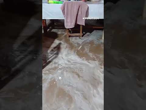 San Blas de los Sauces bajo el agua, desbordó el Río tras las intensas lluvias. #LaRioja