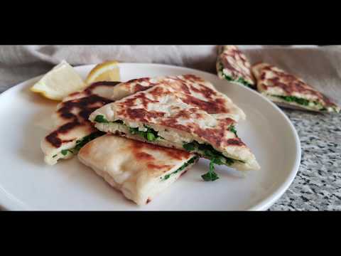 PAN ÁRABE 🍞 con ESPINACAS 🌿 y QUESO 🧀