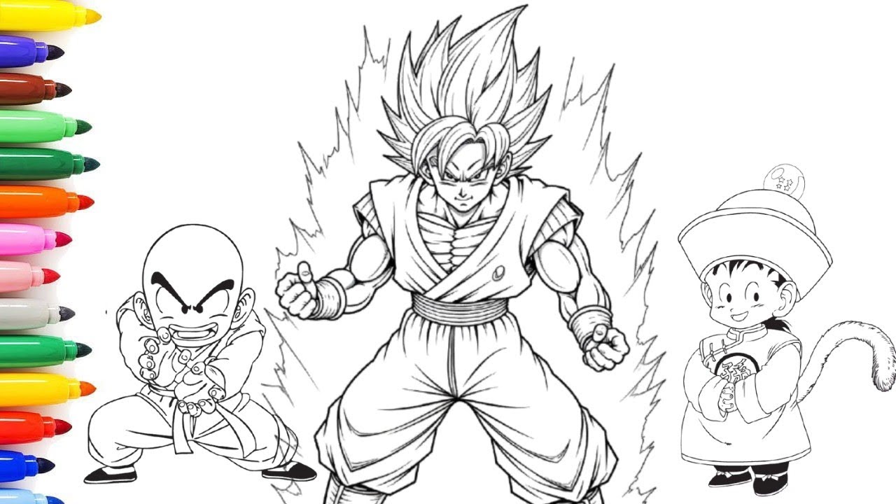 Super Saiyan Goku Coloring Easy || Dragon Ball Z 