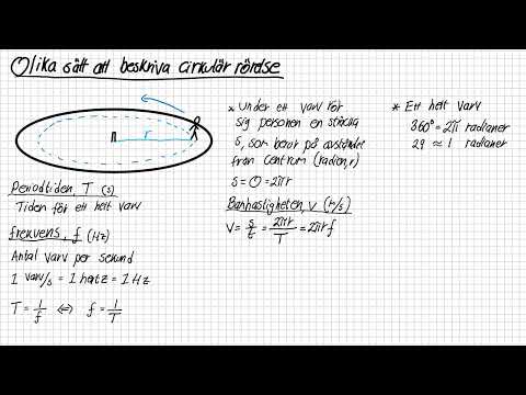Fy2 - Centralrörelse 1 - Olika sätt att beskriva cirkulär rörelse