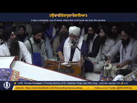 020 Toronto Jan 2020 Raensabaayee Keertan - Bhai Tejinderpal Singh Jee Doola Veerjee