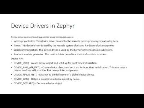 Zephyr Device Driver Structure