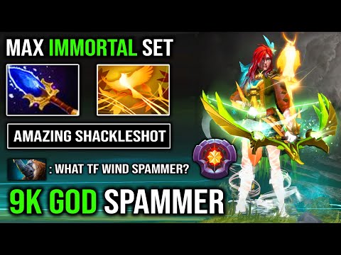 Amazing Shackleshot Max Set Windranger 9K Queen Spammer | 1 Ultimate = 1 Death EPIC Immortal DotA 2