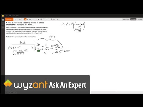 A Boat Is Pulled Into A Dock By Means Of A Rope Attached To A Pulley On The Dock Wyzant Ask An Expert