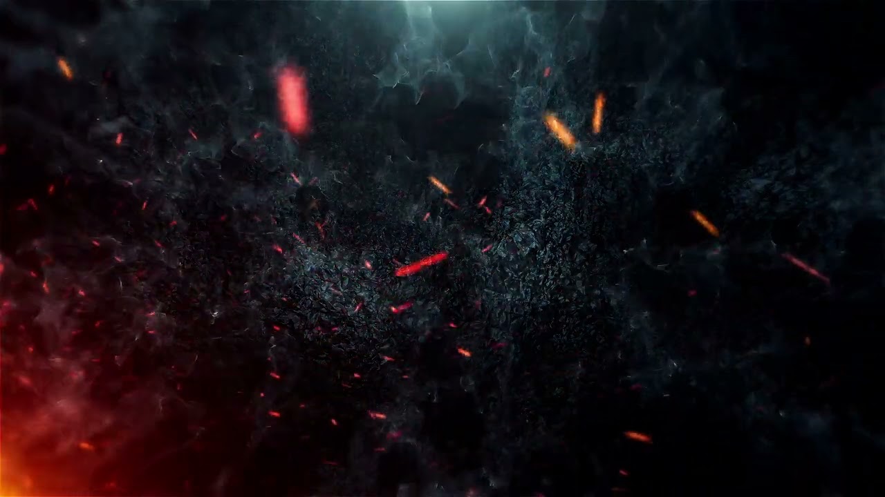 Fire Particles Background with Smoke Black Screen | Smoke Fire Particles