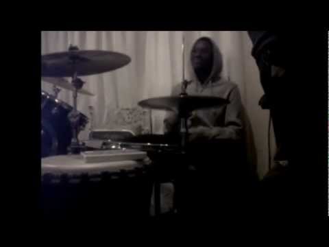 Emanuel Burton: Messing around on the drums!