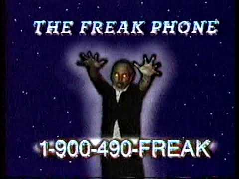 1990 Freak Phone 1-900 phone line, "freaky, frightening fun!"
