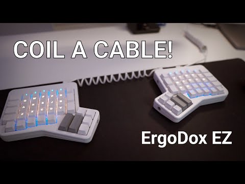 How to coil a keyboard cable. Coiling the TRRS and USB lead of an ErgoDox EZ