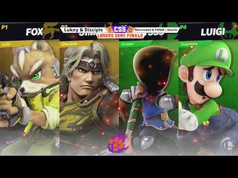 CSS 34 Doubles - LF - lukey & Disciple (Fox/Simon) vs. Wormadad & Adachi (MSF/Luigi) - SSBU