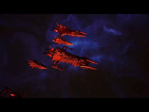 Chaos vs Space Marines! - Massive Battle, Skirmish Gameplay, Battlefleet Gothic Armada 2