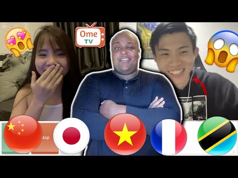 Black Polyglot Practices 5 languages on Omegle Featuring @KazuLanguages