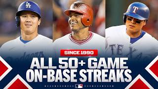 Every 50+ game on-base streak in MLB since 1990! (Ft. Shohei, Shin-Soo Choo & MORE) | MLB Highlights