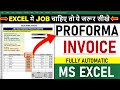 Proforma Invoice Automatic Invoice In Excel Create Invoice Bill In Excel