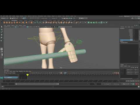 How to attach a Weapon in Maya 2020