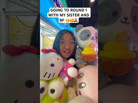 GOING TO ROUND 1 W/ MY SIS AND BF 🥰 Was it worth $120? 😫 #clawmachine #arcade #round1