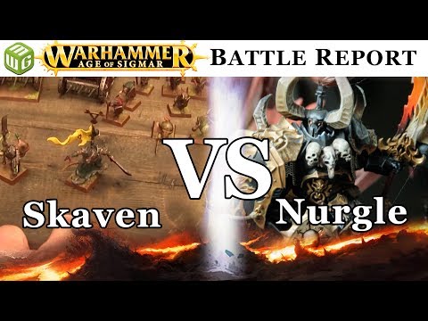 Skaven vs Nurgle Age of Sigmar Battle Report - War of the Realms Ep 153