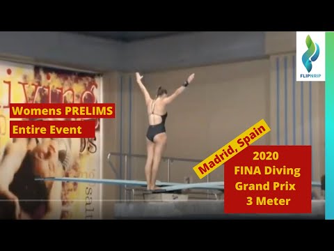 2020 FINA Diving Grand Prix  Madrid -  Womens 3 Meter Springboard PRELIMS