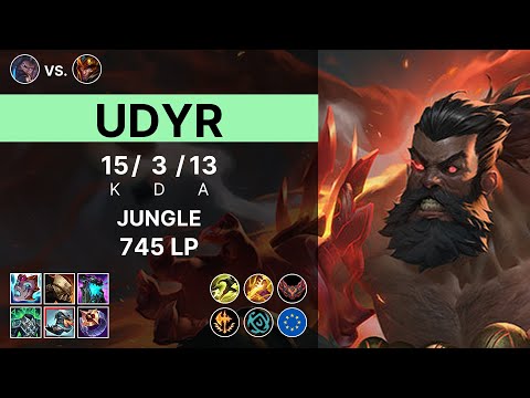 Udyr Jungle vs Jarvan IV - 766 LP Grandmaster - EUW 15.12