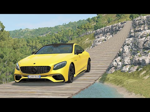 Mobil vs Suspension Bridge #4 - BeamNG Drive