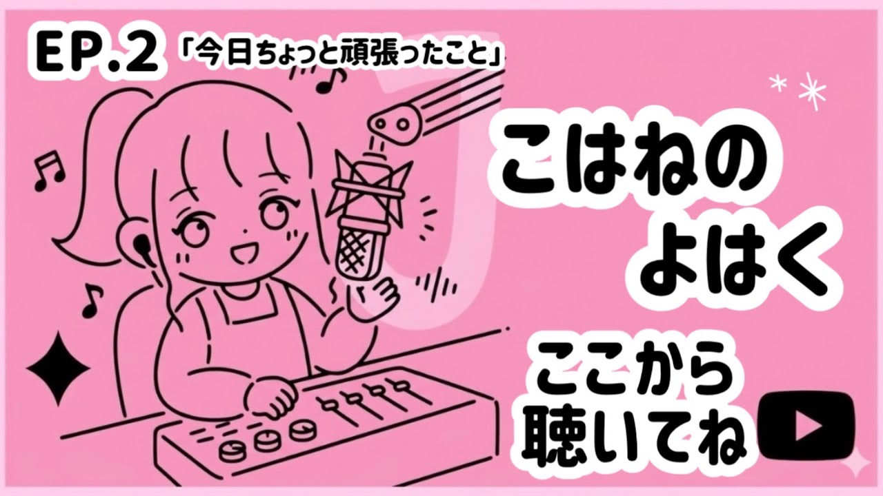 【ラジオ】こはねのよはく 第2弾テーマ「今日ちょっと頑張ったこと」