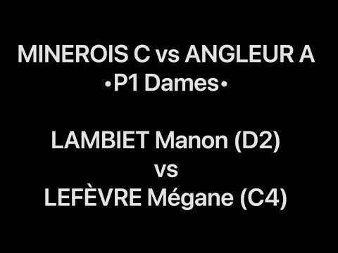 Tennis de Table ·P1 Dames· MINEROIS C vs ANGLEUR A - LAMBIET Manon (D2) vs LEFÈVRE Mégane (C4)