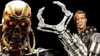 NECA Terminator Power Arm and Metal Mash Endoskeleton Action Figures Review