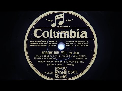 Fred Rich and His Orchestra – Nobody But You