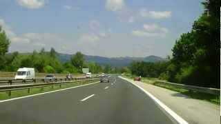 preview picture of video '25.06.2010 (11:45) slow. Autobahn A1: Anschluss Vrhnika (gen Ljubljana)'