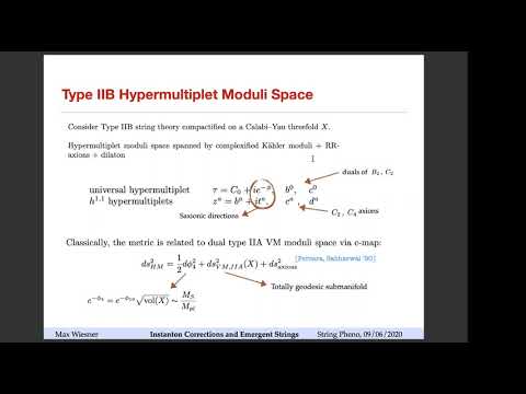 Max Wiesner, IFT Madrid, Instanton Corrections and Emergent Strings