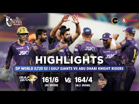 ILT20 S2 | English - HIGHLIGHTS | Abu Dhabi Knight Riders V/S Gulf Giants - T20 Cricket | 31st Jan