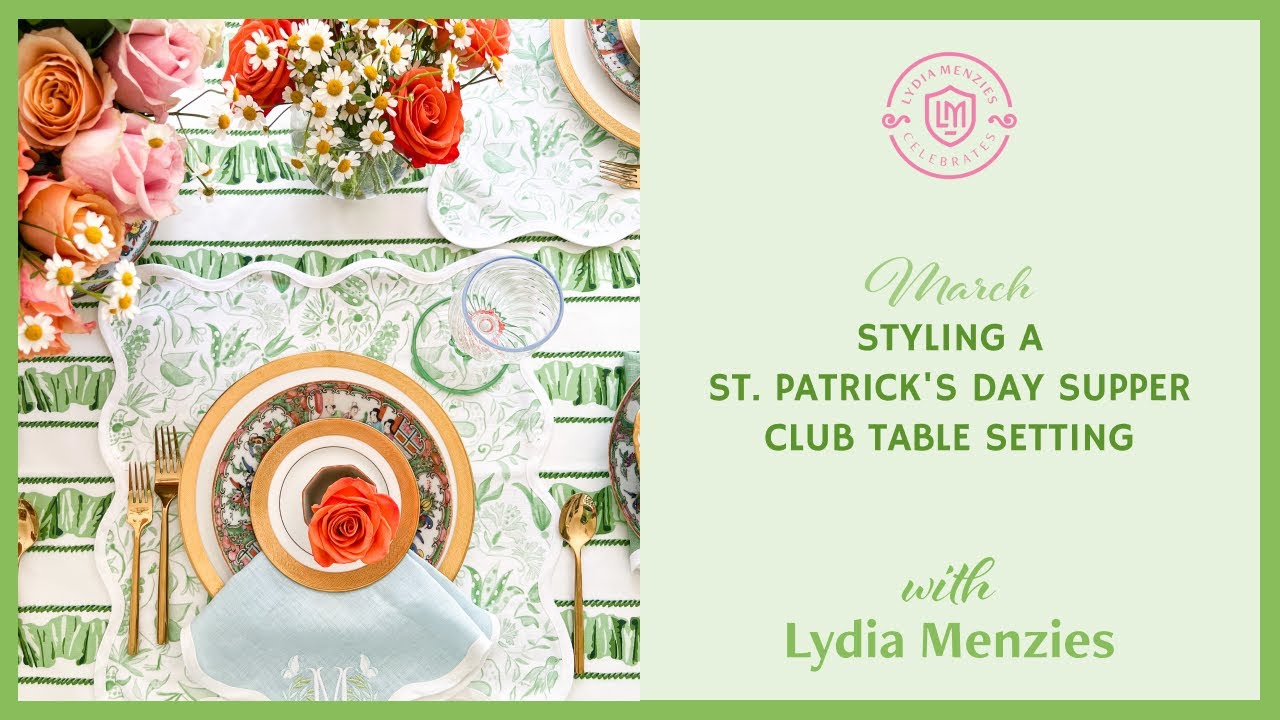 St. Patrick's Day Supper Club Table Setting