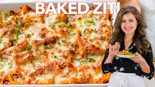 Baked ZITI Recipe - Easy PASTA CASSEROLE