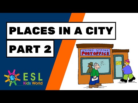 🏥Places in the City Part 2 | Names of Places for ESL Kids
