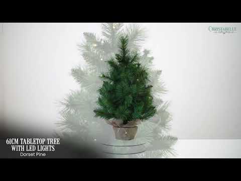 Christabelle 61cm Battery-Operated Christmas Tree with Multi-Function Lights - Dorset Pine