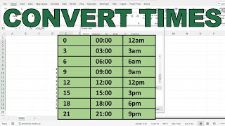 Convert numbers into times with lowercase am & pm in excel