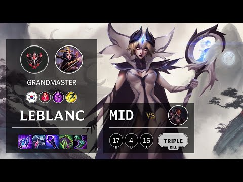 LeBlanc Mid vs Lucian - KR Grandmaster Patch 11.13