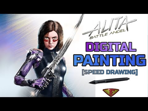 Drawing Alita Battle Angel (Rosa Salazar) | Speed Painting