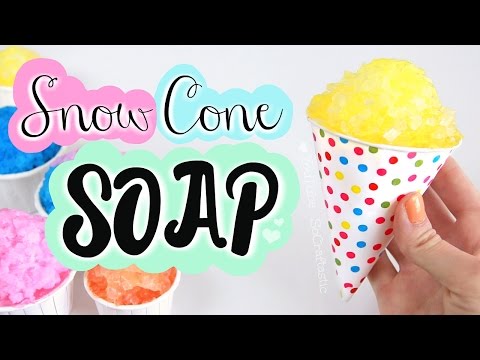 DIY SNOW CONE SOAP - Soap Making For Beginners | SoCraftastic