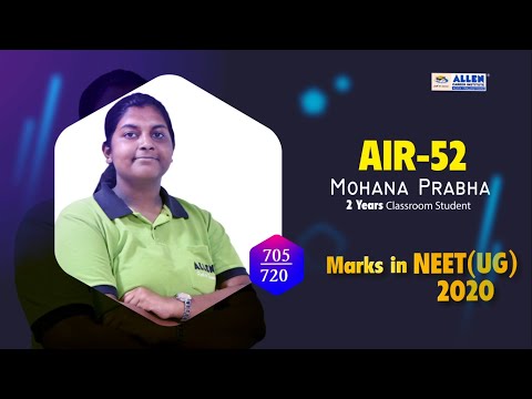 NEET 2020: Mohana Prabha | Topper | AIR-52 | Sharing her Success Mantra & Tips for Future Doctors