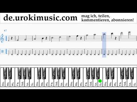 Klavier Lernen (rechte Hand) Dua Lipa - New Rules Tabulatur Teil#1 Übungen um-i995