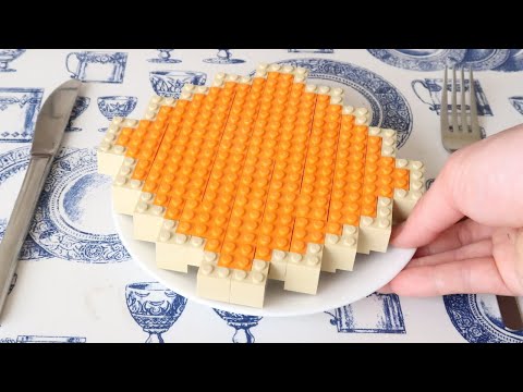 Baking LEGO Pumpkin PIE | LEGO Cakes & Pastry In Real Life | Stop Motion Cooking & ASMR