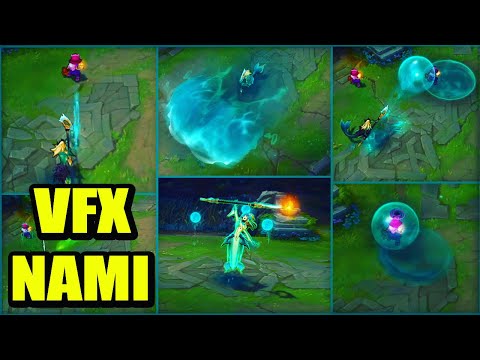 Nami VFX Update Todas As Skins League Of Legends Atualização Visual - Lol