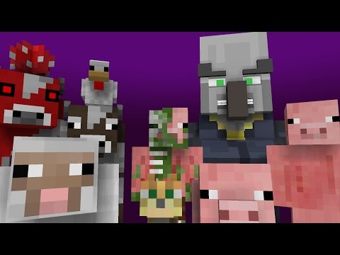Minecraft Lore: Evoker, Mooshroom, Animals.