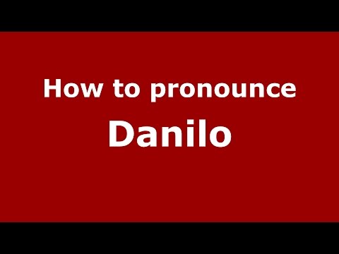 How to pronounce Danilo (Colombian Spanish/Colombia)  - PronounceNames.com