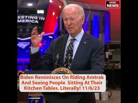 Biden Very Confused, Again Gets Lost, don't jump, Tells twice Amtrak Conductor Million Miles story