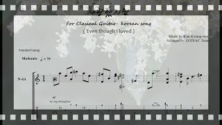 사랑했지만(Though I Loved You) - Classical Guitar TAB (PDF) | 김광석