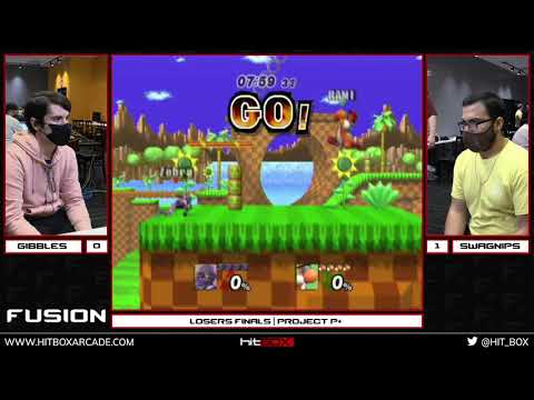 Hit Box Fusion 1: Losers Finals - Gibbles (Sheik) Vs. Swagnips (Yoshi) - Project P+