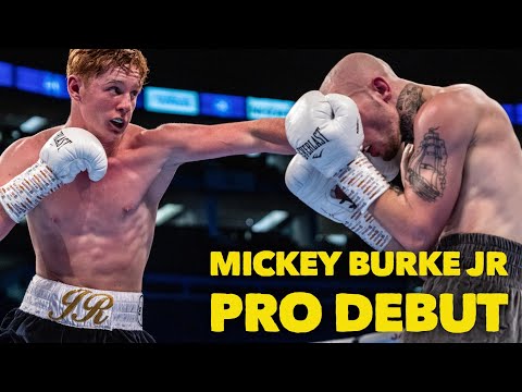 MICKEY BURKE JR PRO DEBUT | Michael Burke v Michael Williams full fight (No Audio)