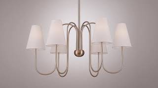 1_Watch A Video About the Possini Euro Theda Soft Gold 6 Light Shade Chandelier